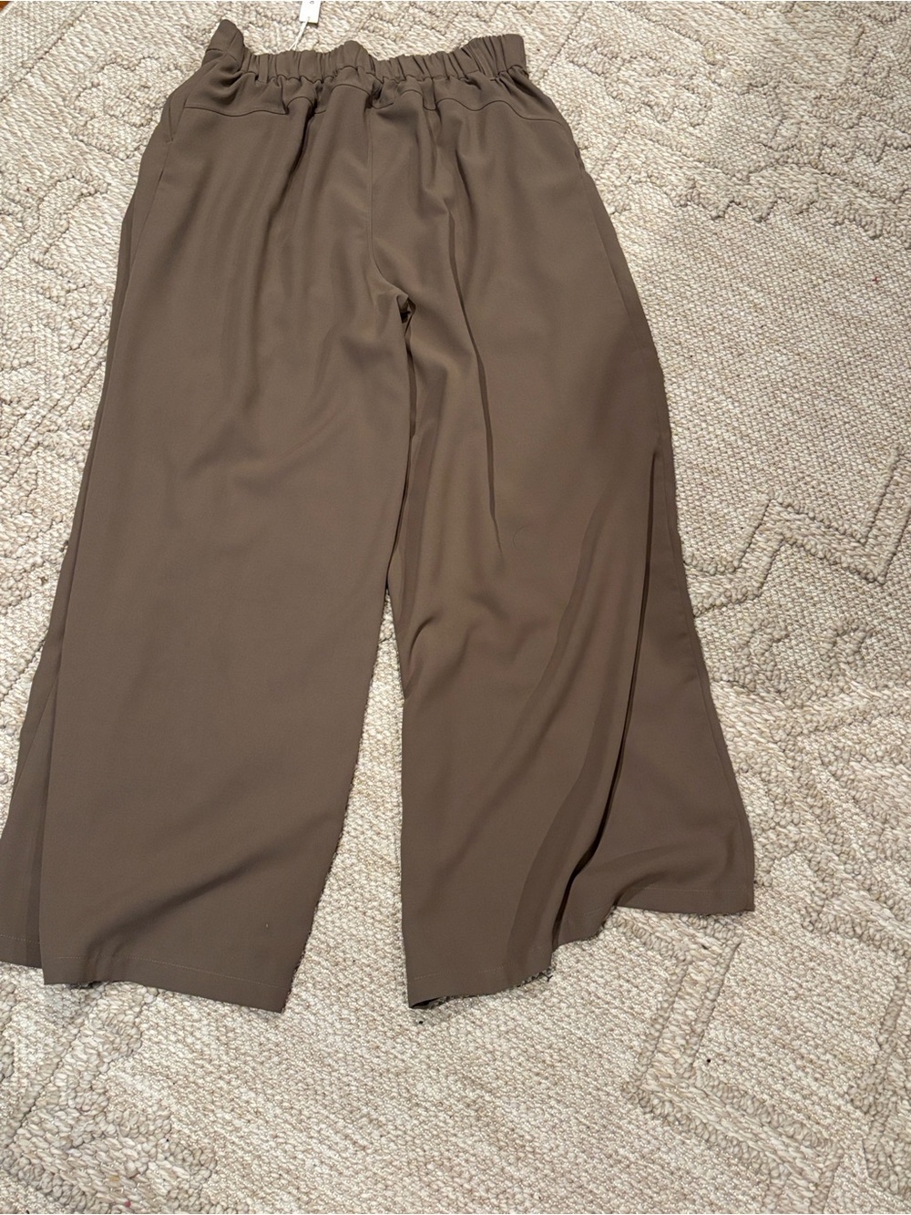 High-Rise Wide Leg Trousers in Taupe - Picture 2 of 7
